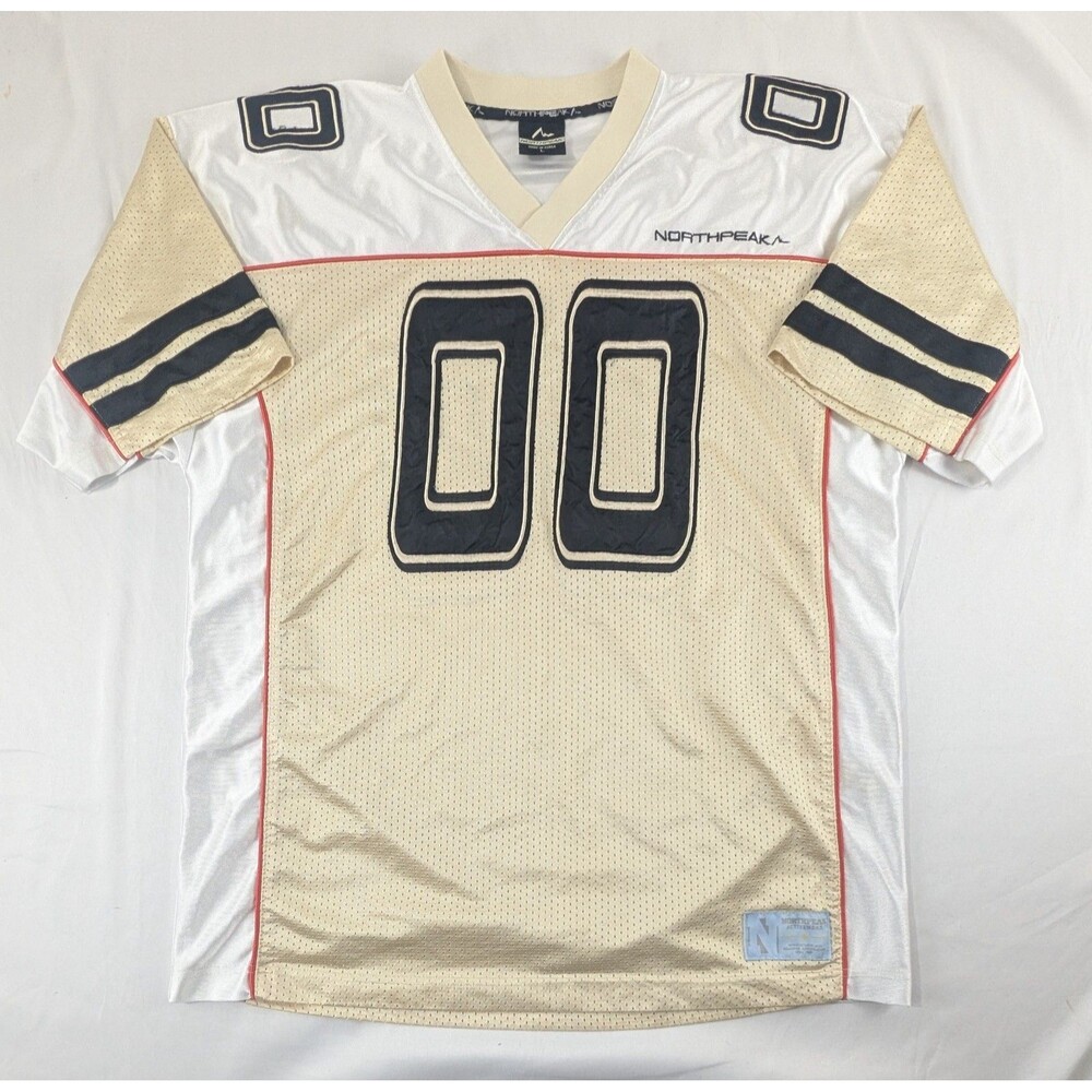 Northpeak Vintage Football Jersey #00 Mens L Large NPK Beige Vintage 90s
